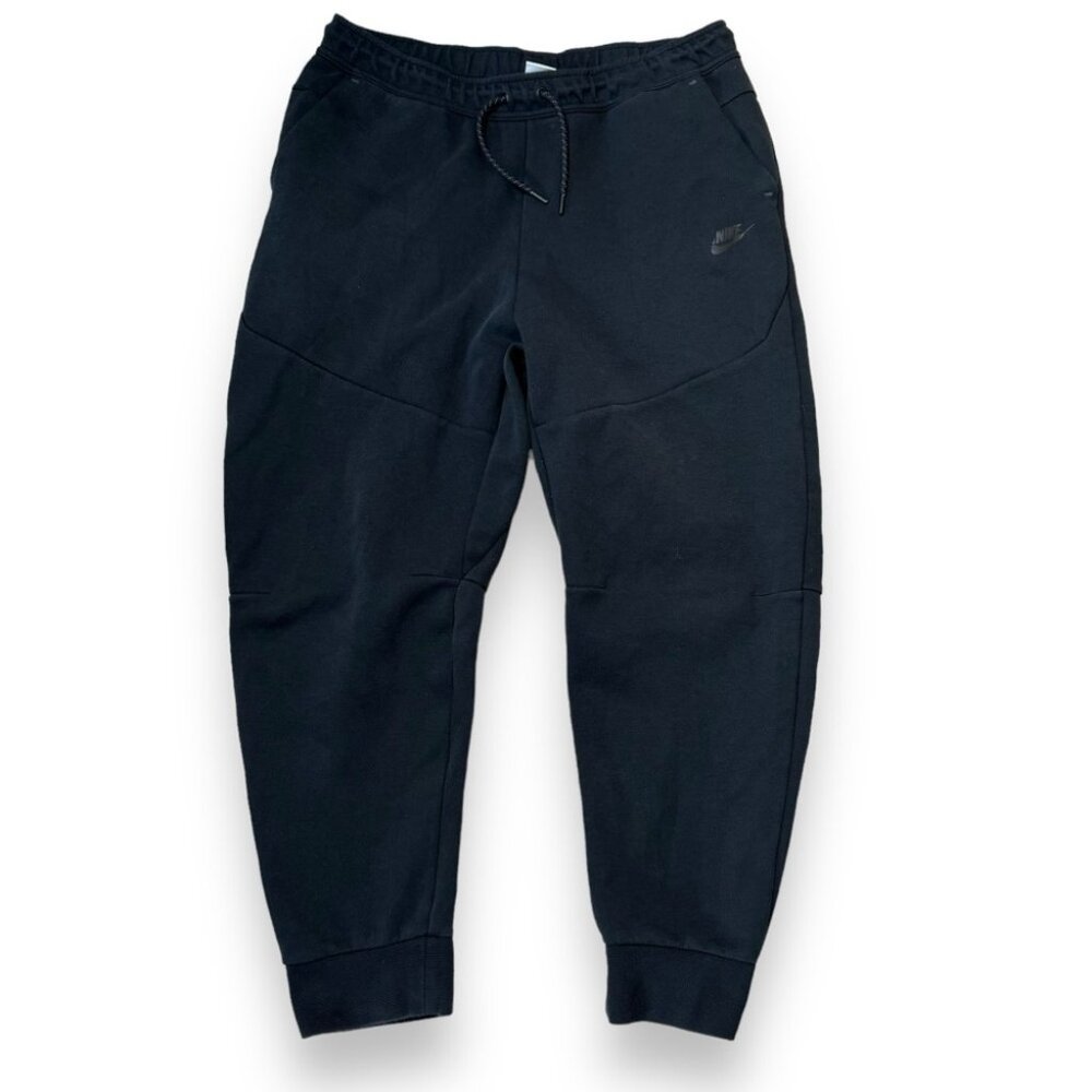 Nike Tech Fleece Pants Joggers Sweatpants Triple Black  Cuffed Men 2XL Drill Pop